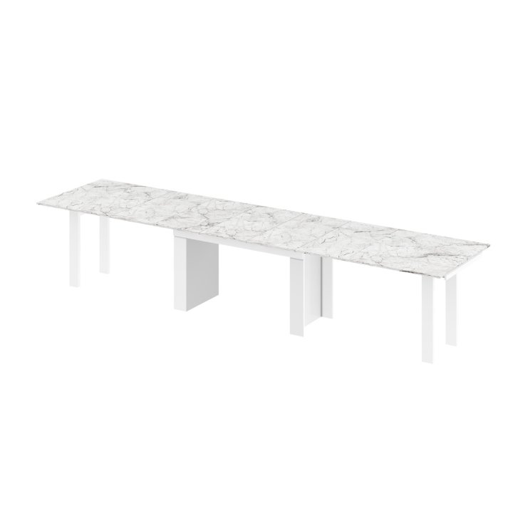 Stół Rozkłady Magro 170 Venatino Dark Mat+Biały Super Print (Hg/Mat)